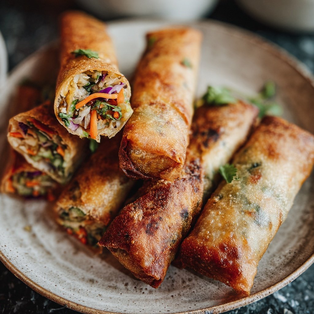Super Bowl Appetizer Veggie Spring Rolls
