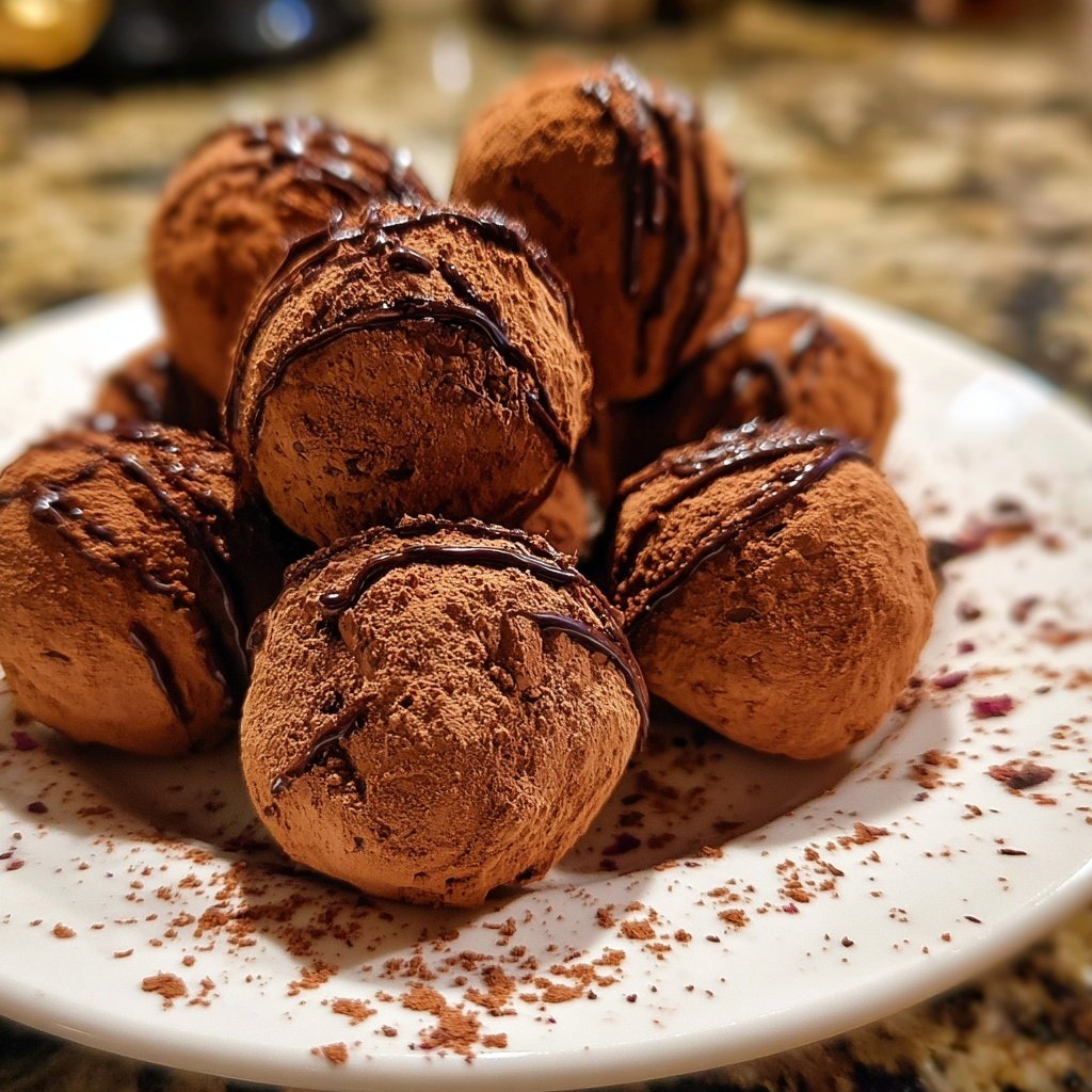 Rose Flavored Chocolate Truffles