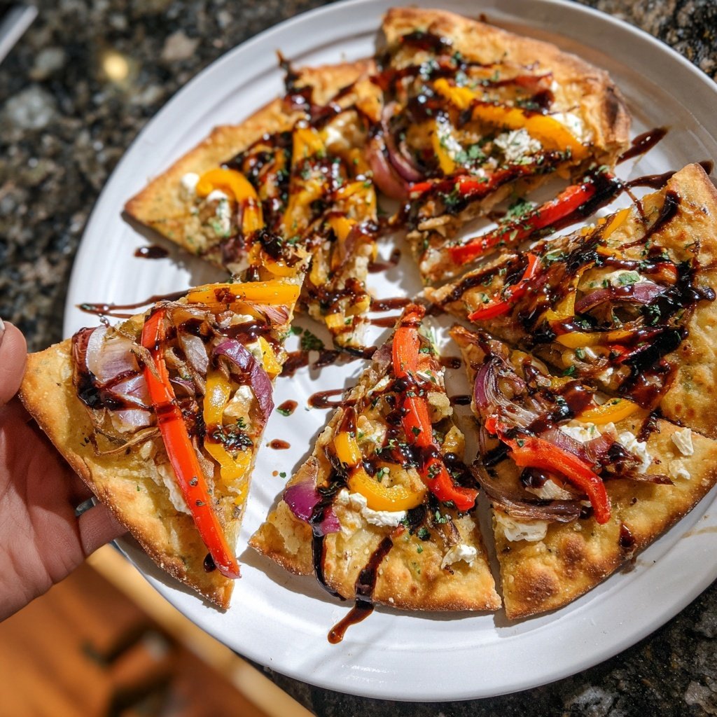 Super Bowl Party Food Roasted Veggie Flatbread