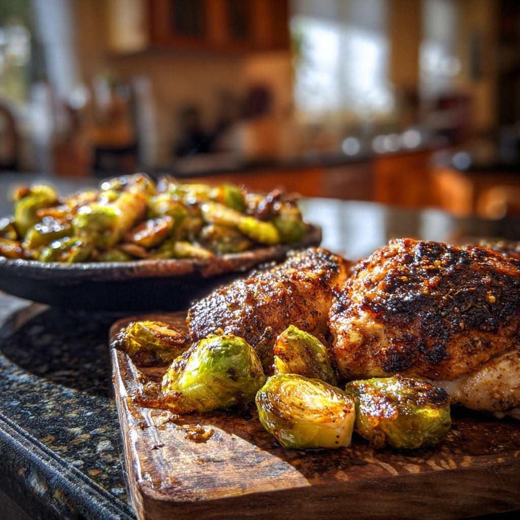 Healthy Chicken With Roasted Brussels Sprouts
