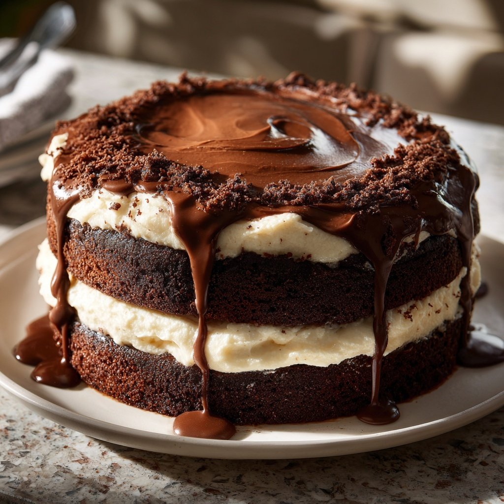 Chocolate Cake With Sour Cream Frosting