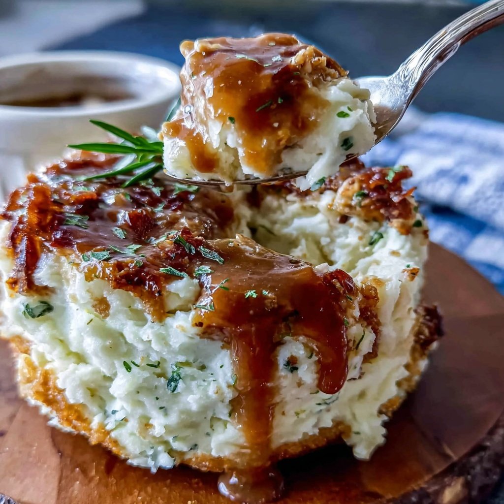 Mashed Potatoes With Creamy Chicken Gravy
