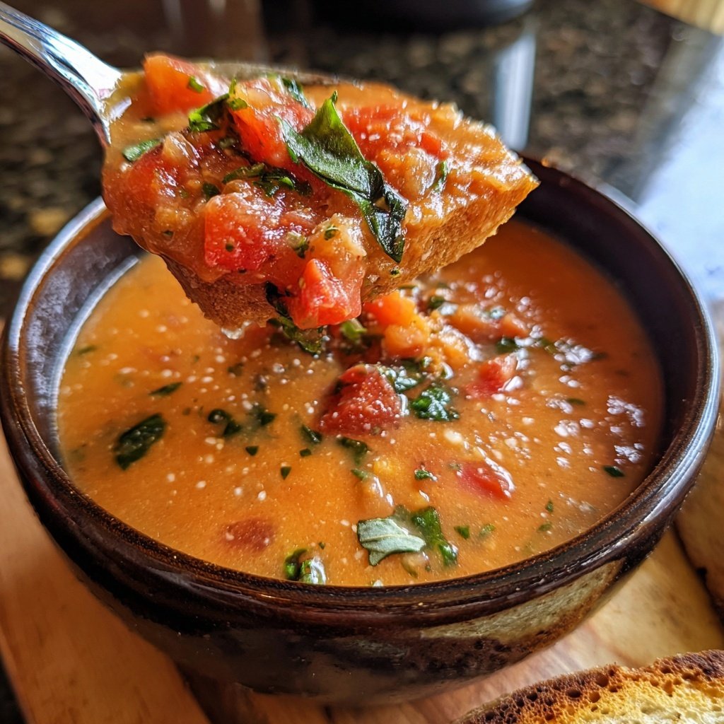 Healthy Crockpot Tomato Basil White Bean Soup