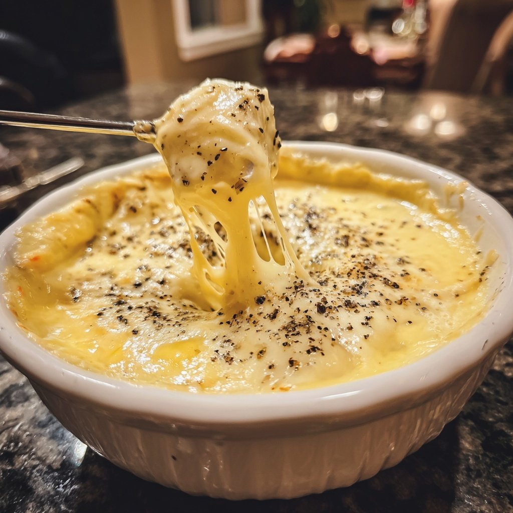 Fondue with Fontina and Black Pepper