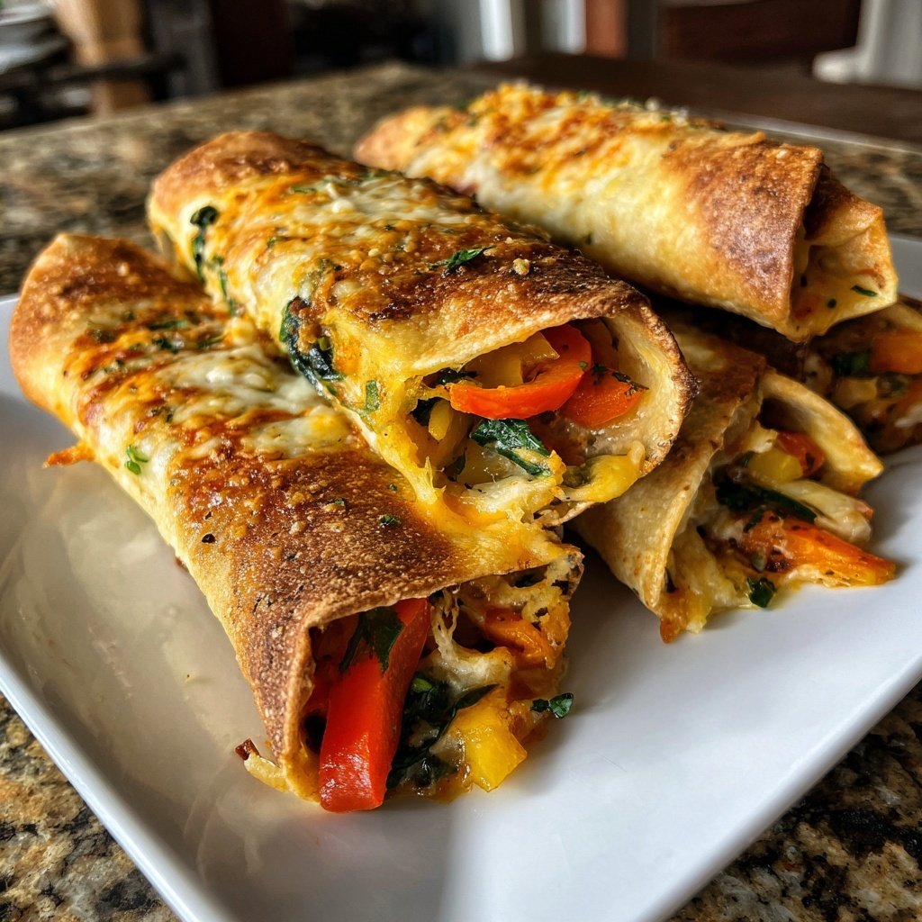 Super Bowl Food Cheesy Vegetable Taquitos