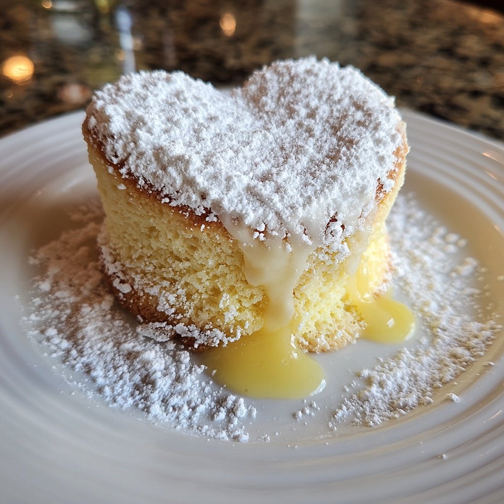 Mini Heart Cake with Lemon Curd