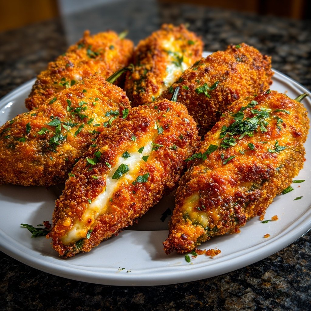 Jalapeno Poppers with Mozzarella and Herbs
