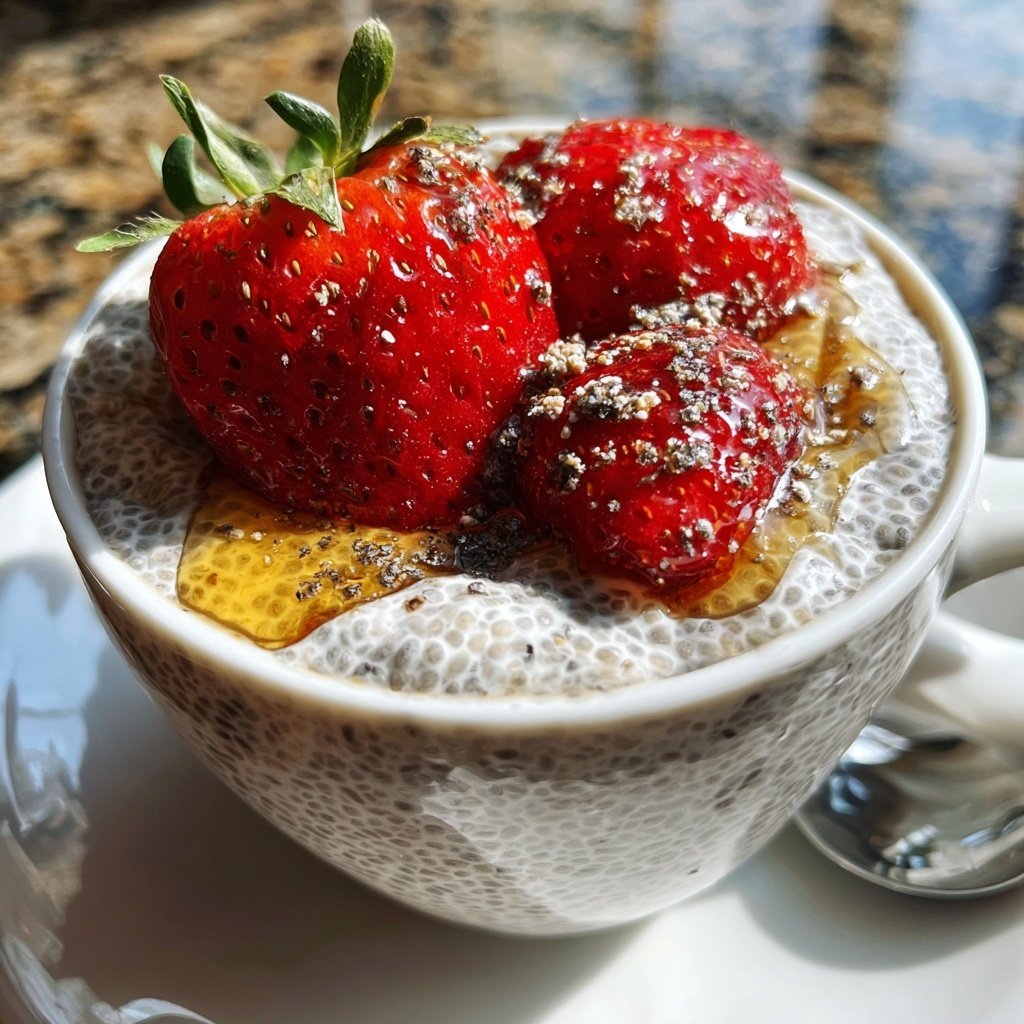 Valentine Breakfast Vanilla Chia Pudding