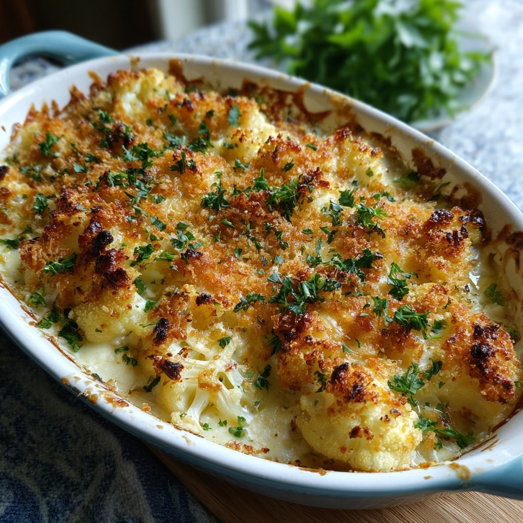 Sunday Roasted Cauliflower Gratin