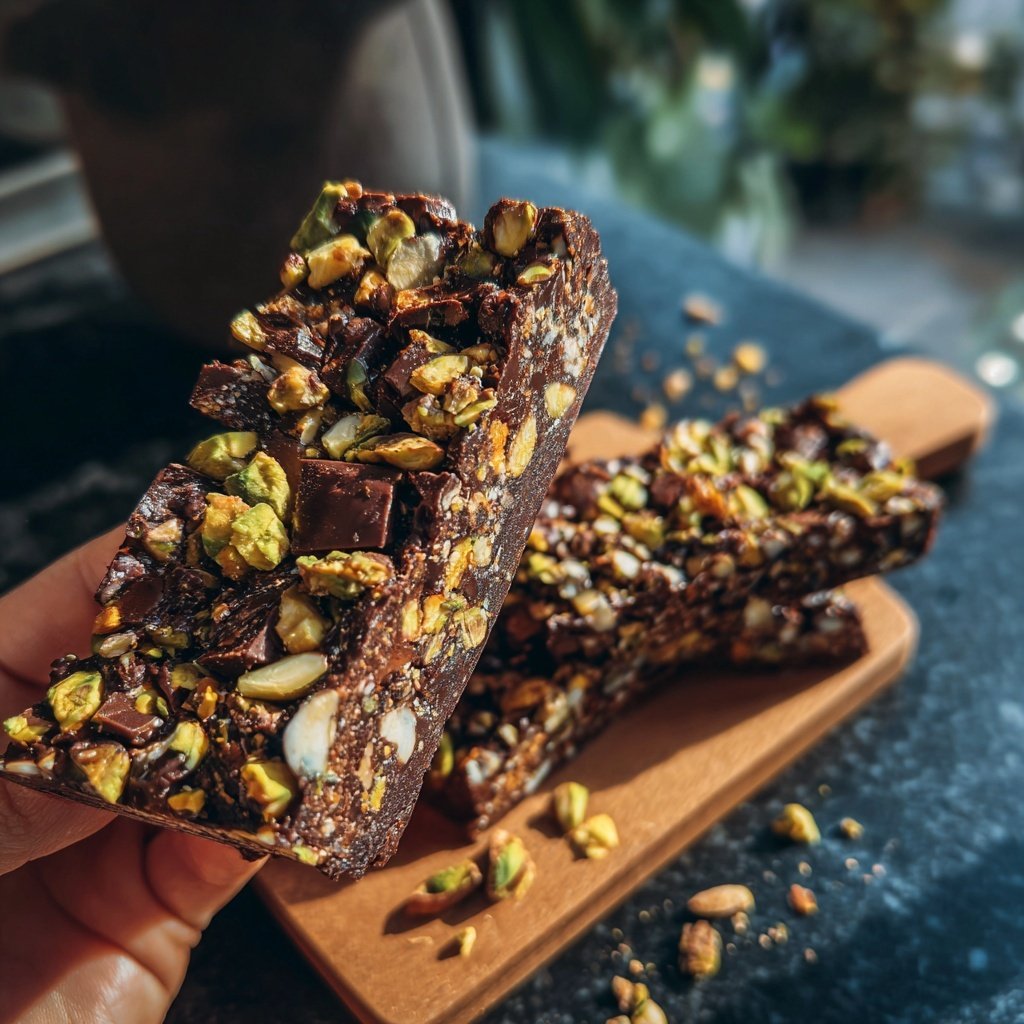 Chocolate Pistachio Snack Bars