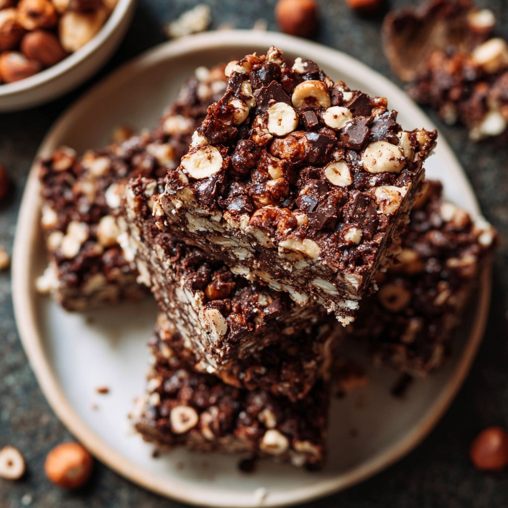 Chocolate Hazelnut Energy Snack Squares