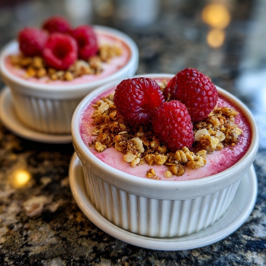 Valentine Breakfast Raspberry Yogurt Bowls