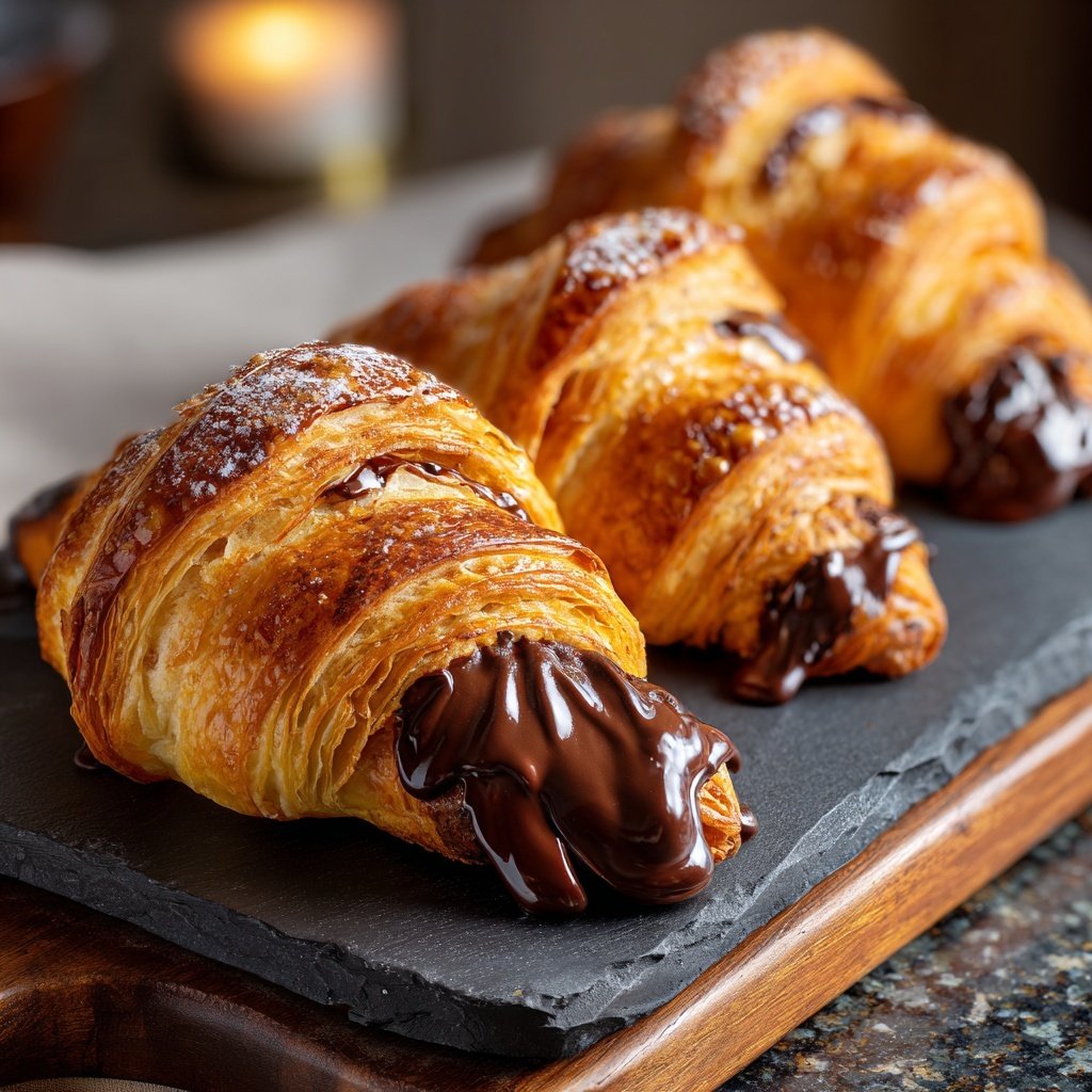 Chocolate Filled Breakfast Croissants