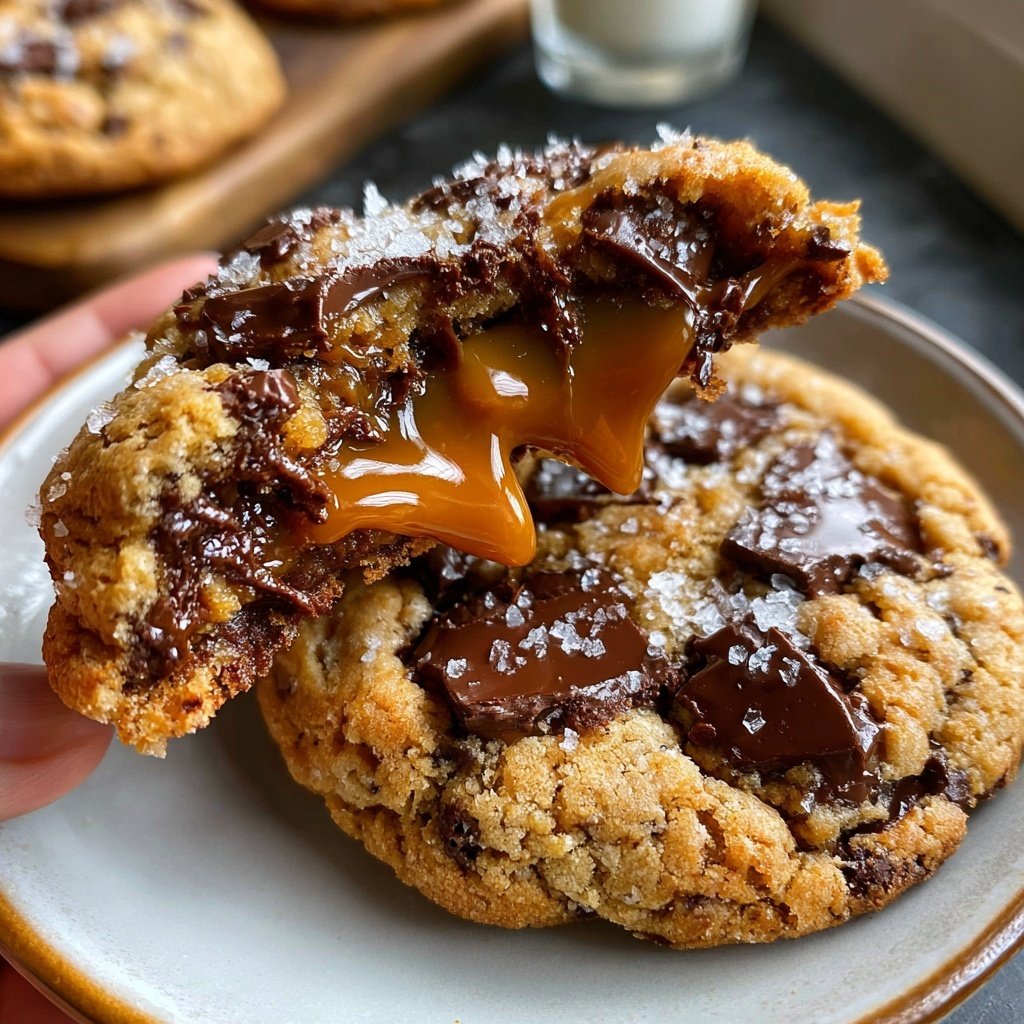 Salted Caramel Chocolate Cookies