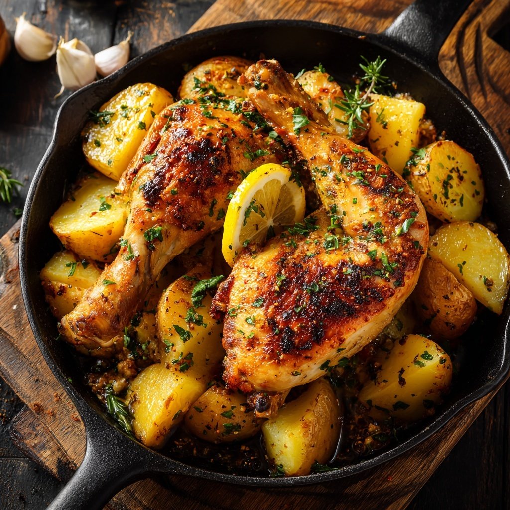 One Pan Lemon Chicken And Potatoes