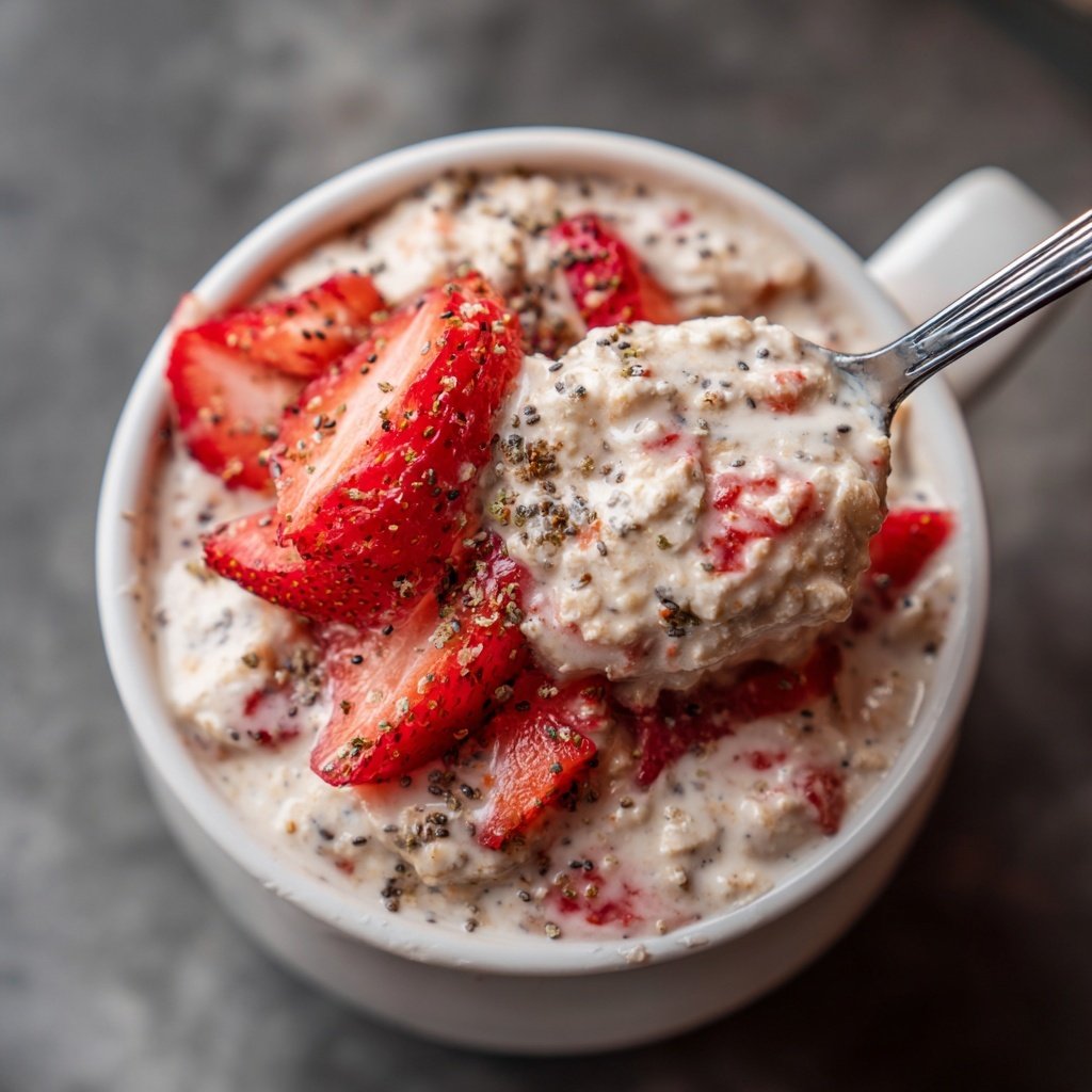 Strawberry Overnight Oats With Chia