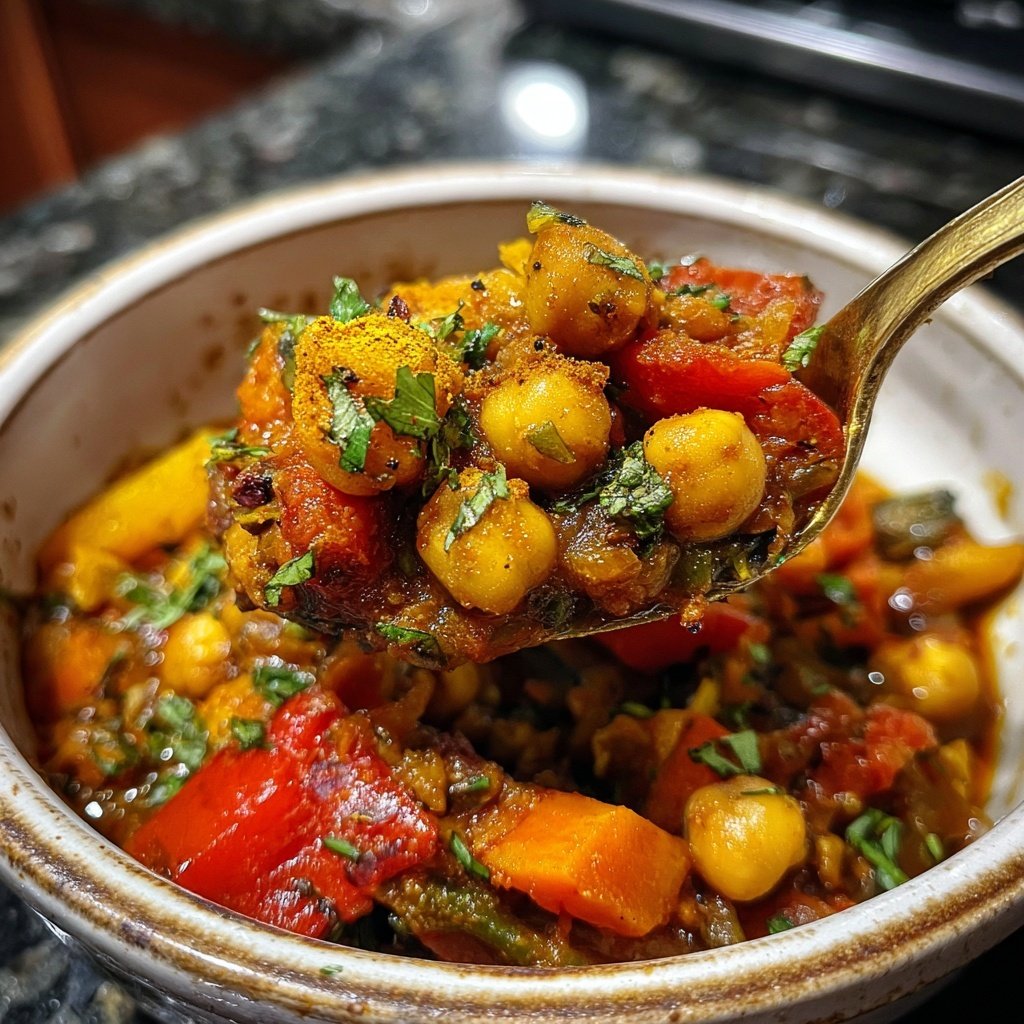 Healthy Crockpot Vegetable Tagine
