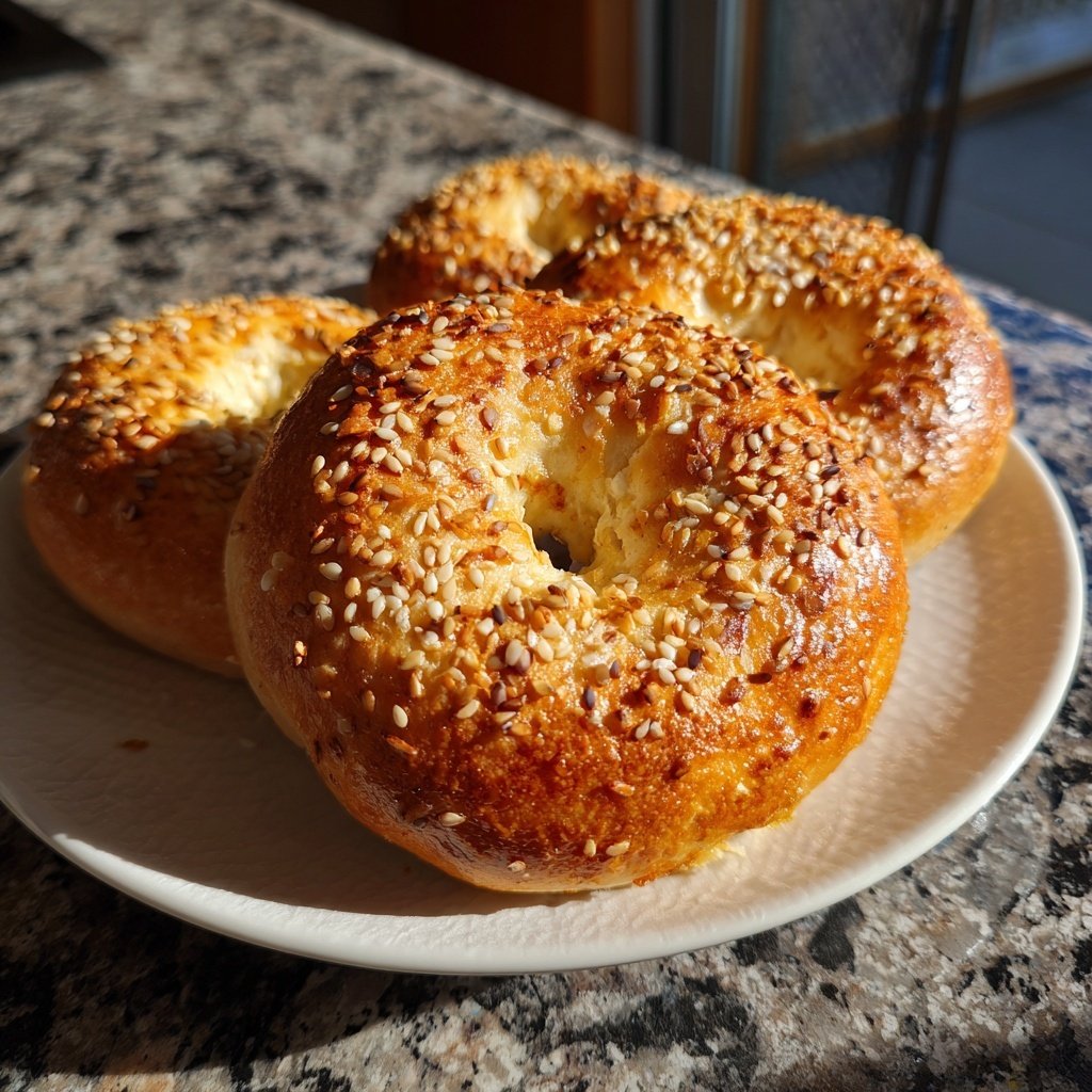 Protein Bagels Made With Cottage Cheese